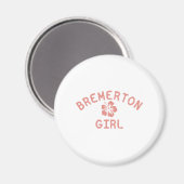 Bremerton Pink Girl Magnet (Vorderseite/Rückseite)
