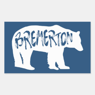 Bremerton Washington Bear Rechteckiger Aufkleber