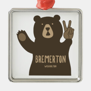 Bremerton Washington Friedensbär Ornament Aus Metall