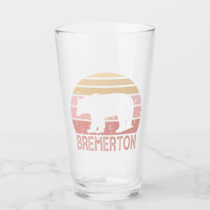 Bremerton Washington Retro Bear Glas