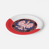 Bremond Round Polish Texan Pappteller (Schrägansicht)