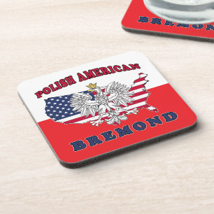 Bremond Texas Polnischer Amerikaner Getränkeuntersetzer