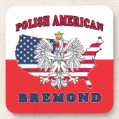 Bremond Texas Polnischer Amerikaner Getränkeuntersetzer (Vorderseite)