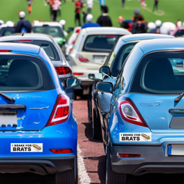 Bremse für Brats lustiges Sprichwort Wisconsin Bra Autoaufkleber