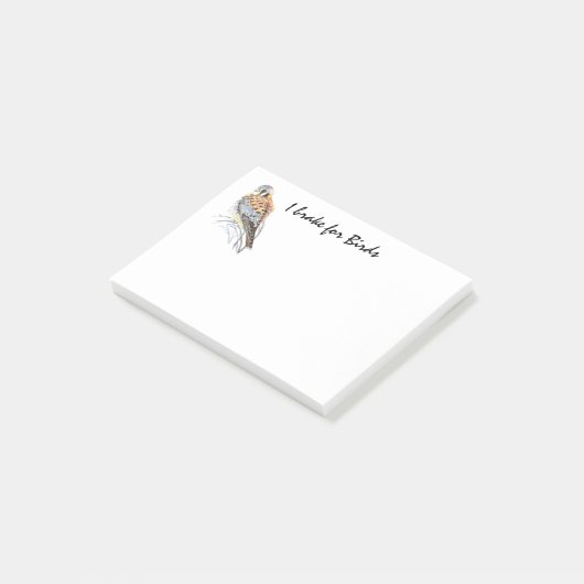 Bremse für Vögel Zitat Kestrel Falcon Bird Post-it Klebezettel (angewinkelt)
