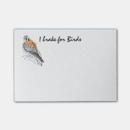 Bremse für Vögel Zitat Kestrel Falcon Bird Post-it Klebezettel