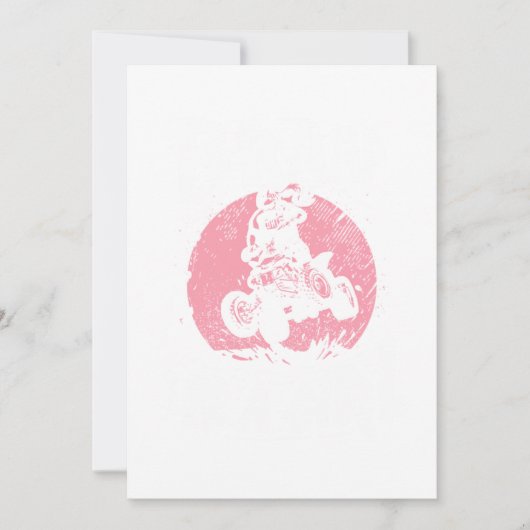 Bremse wie ein Vierrad-Mädchen Einladung (Vorderseite)