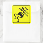 Bremsen für Vögel Quadratischer Aufkleber (Tasche)