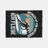 Bremsen ist für Anfänger Ich fliege Skifahren Fleecedecke (Vorderseite (Horizontal))