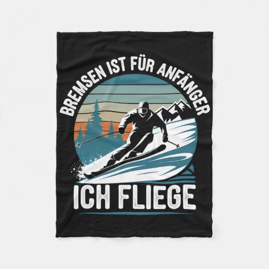 Bremsen ist für Anfänger Ich fliege Skifahren Fleecedecke (Vorderseite)