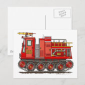 Bremspuppe für den LKW-Feuerwehrmann Postkarte (Vorne/Hinten)