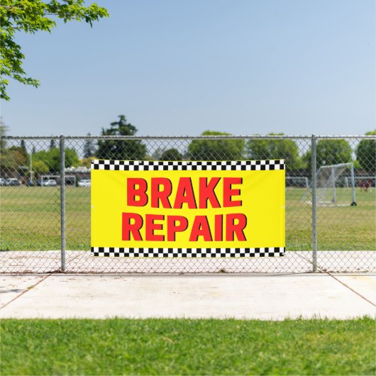 Bremsreparatur Automobilgeschäft Weiß große Banner (Insitu)