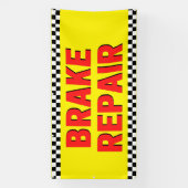 Bremsreparatur Automobilgeschäft Weiß große Banner (Vertikal)