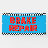 Bremsreparatur Automobilgeschäft Weiß große Banner (Horizontal)