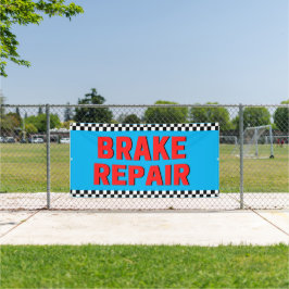 Bremsreparatur Automobilgeschäft Weiß große Banner