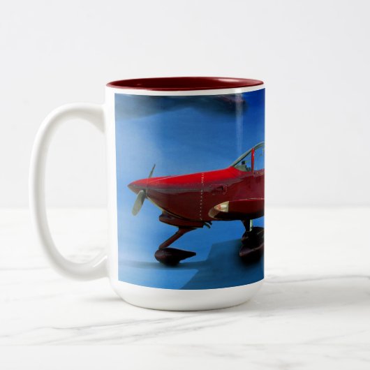 Bremsungs-Flugzeug-Tasse Zweifarbige Tasse (Links)