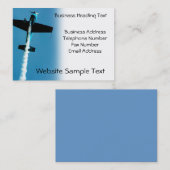 Bremsungs-Flugzeugfliegen mit Rauchspur Visitenkarte (Vorne/Hinten)