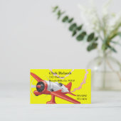 Bremsungs-Pilot in der Flugzeug-Gewohnheits-Farbe Visitenkarte (Stehend Vorderseite)