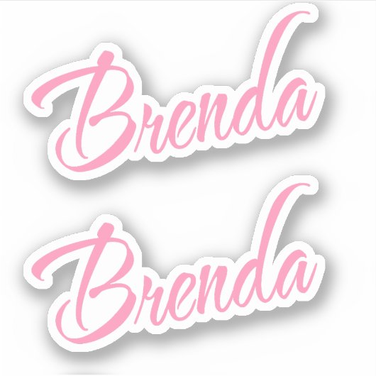 Brenda Decorame in Pink x2 Aufkleber (Vorderseite)