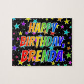 "BRENDA" First Name, Fun "HAPPY BIRTHDAY" Puzzle (Horizontal)