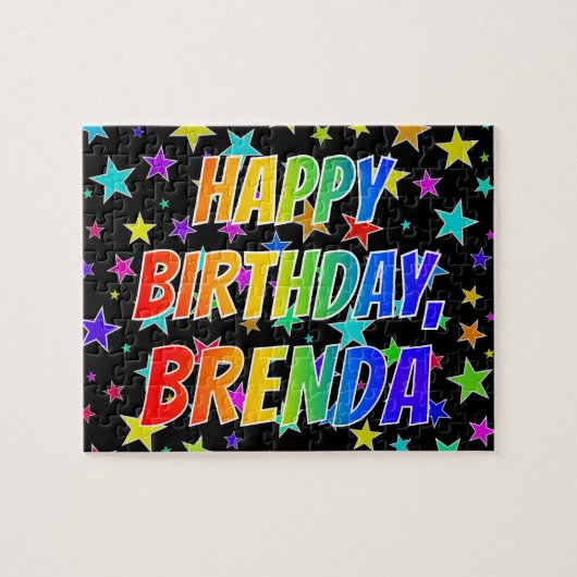 "BRENDA" First Name, Fun "HAPPY BIRTHDAY" Puzzle (Horizontal)