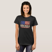 Brenda First Name Shirt Brenda Name American Flag (Vorne ganz)