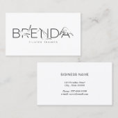 BRENDA Name Pilates Instructor Business Card Visitenkarte (Vorne/Hinten)