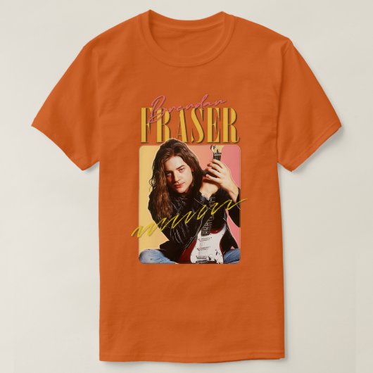 Brendan Fraser 90er ästhetisches Lüfterdesign T-Shirt (Design vorne)