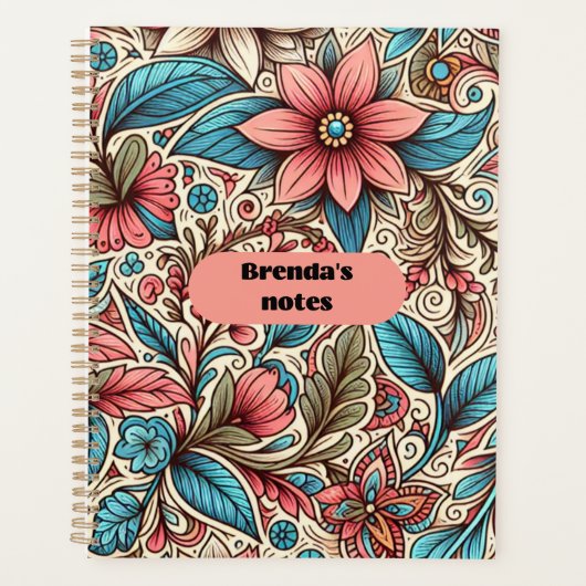 Brenda's Notes floral Planer (Vorderseite)