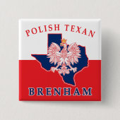 Brenham Polnisch Texan Button (Vorderseite)