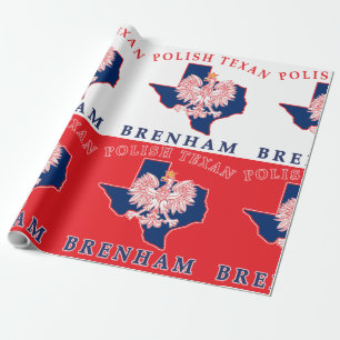 Brenham Polnisch Texan Geschenkpapier