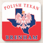 Brenham Polnisch Texan Getränkeuntersetzer (Vorderseite)