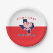 Brenham Polnisch Texan Pappteller (Vorderseite)