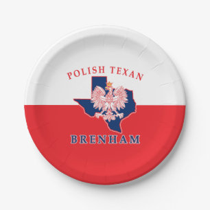 Brenham Polnisch Texan Pappteller