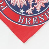 Brenham Texas Polnischer Adler Fleecedecke (Ecke)