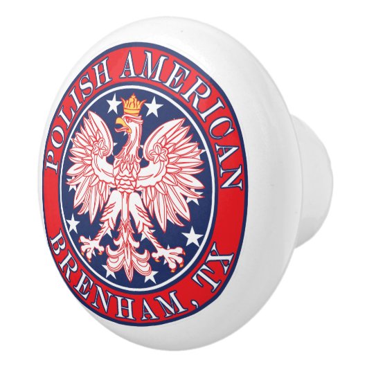 Brenham Texas Polnischer Adler Keramikknauf (Rechts)