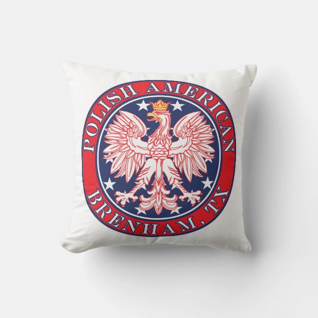Brenham Texas Polnischer Adler Kissen (Vorderseite)
