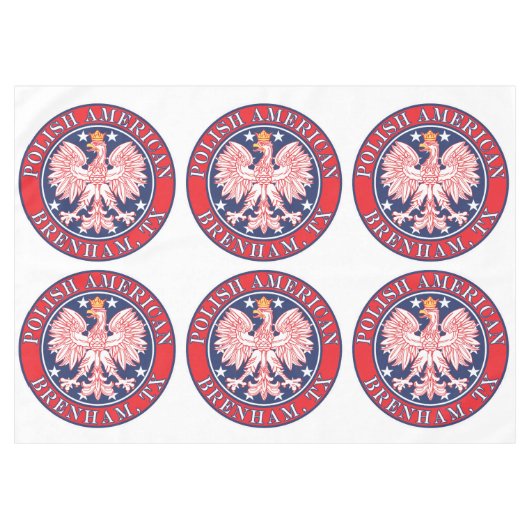 Brenham Texas Polnischer Adler Tischdecke (Vorderseite (Horizontal))
