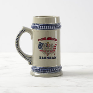 Brenham Texas Polnischer Amerikaner Bierglas