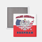 Brenham Texas Polnischer Amerikaner Magnet (Vorderseite/Rückseite)