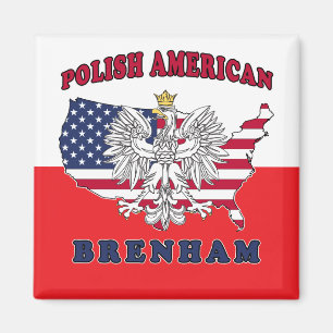 Brenham Texas Polnischer Amerikaner Magnet