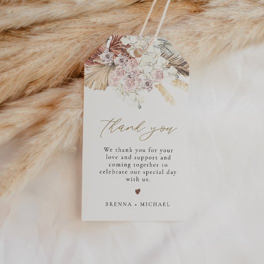 BRENNA Bohemisch Dry Palm Earth Tone Geschenkanhänger