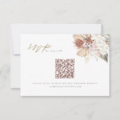 BRENNA Bohemisch Tropical Palm QR Code Wedding RSV Einladung (Vorderseite)