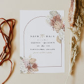 BRENNA Boho Arch Terracotta Palm Save the Date Einladung