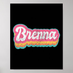 Brenna Vorname Mädchen Vintage 70er 80er Personali Poster
