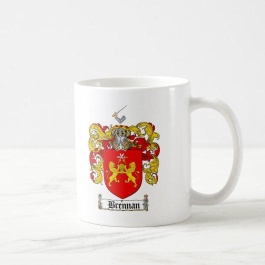 BRENNAN FAMILIENWAPPEN - BRENNAN WAPPEN KAFFEETASSE (Rechts)