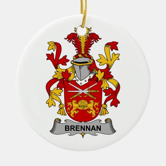 Brennan Familienwappen Keramik Ornament (Vorne)