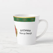 Brennan Irish Shield & Tartan Personalisiert Milchtasse (Rechts)