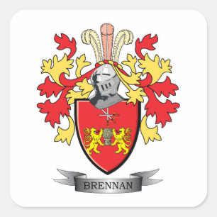 Brennan Wappen Quadratischer Aufkleber