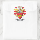 Brennan-Wappen Quadratischer Aufkleber (Tasche)